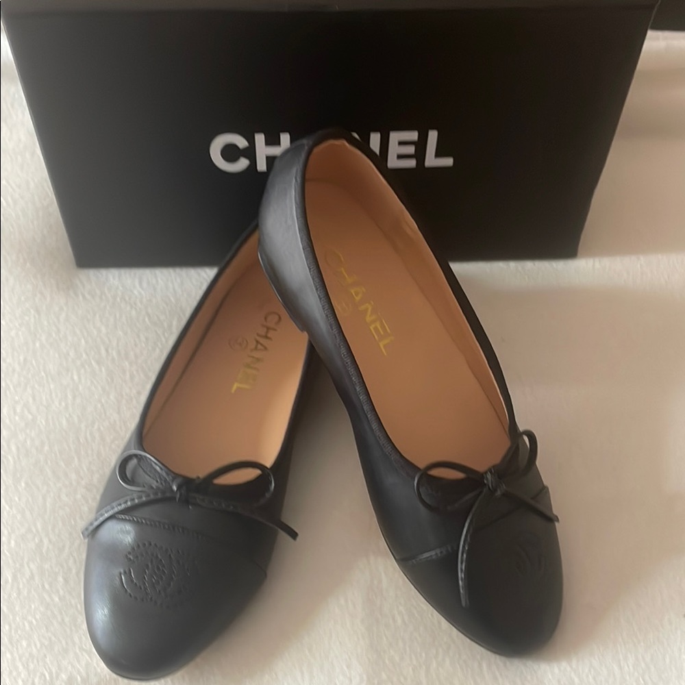 CC Black Leather Women's Shoes